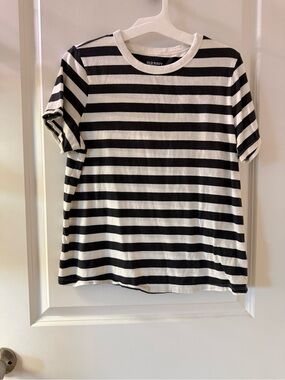Old Navy Black and White Striped Shirt